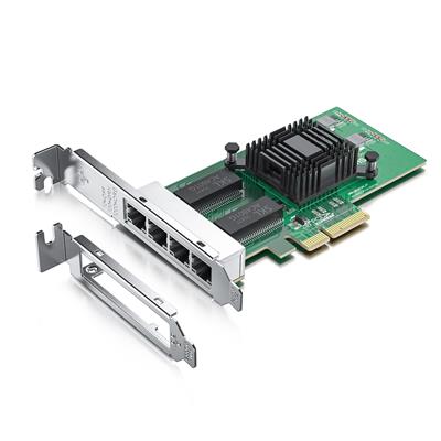 Placa NIC 4x RJ45 1G - Intel I350-AM4 (T4) - PCIe v2.1 X4 10GTEK