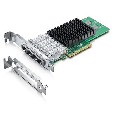 Placa NIC 4x SFP+ 10G - Intel X710-DA4 - PCI-e v3 X8 -  10GTEK