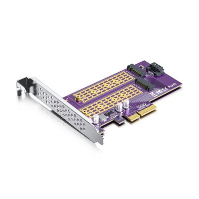 S95N1X4S-0 Placa SSD 1-Slot M2-NVMe 1-Slot M2-SATA - PCIe 3.0 X4 - VIOLETA 10gtek
