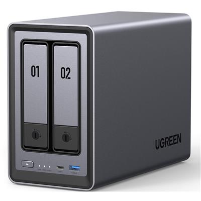 NAS UGREEN NASync DXP2800 - 2 Bahías + 2 M.2 NVMe - Intel N100 4 núcleos - 2.5GbE - 8GB DDR5