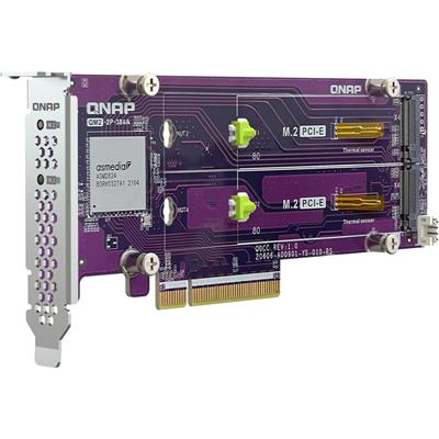 Placa SSD 2 slot M2 PCIe NVMe Gen3 x8 - QNAP QM2-2