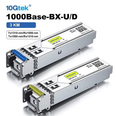 PAR de Modulos SFP BiDi 1.25G 3KM 1000Base-BX SMF Single-LC OEM/CISCO