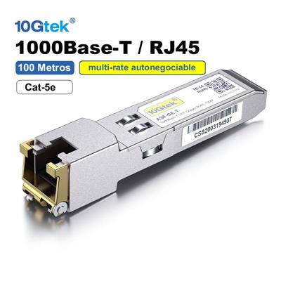 Modulo SFP 1.25G 100Mts 1000BaseT Multi-Rate RJ45 1.25GbE OEM/CISCO