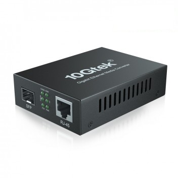 Media Converter 1GbE 1 slot SFP (sin transceiver) (con fuente)