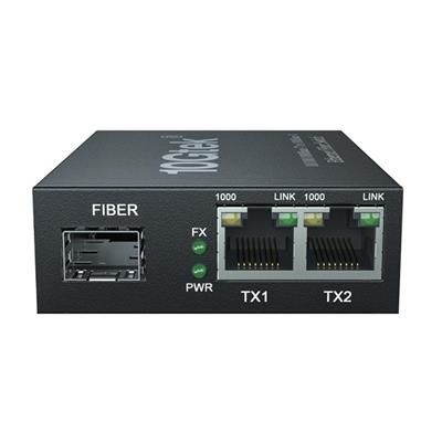 Media Converter/Switch 3 Puertos 1GbE 1 slot SFP (sin transceiver) (con fuente)