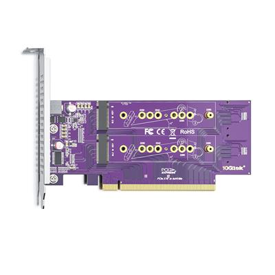 NV95NFS Tarjeta 4xM.2 PCIe 3.0 X16 SSD NVMe VIOLETA - 10gtek